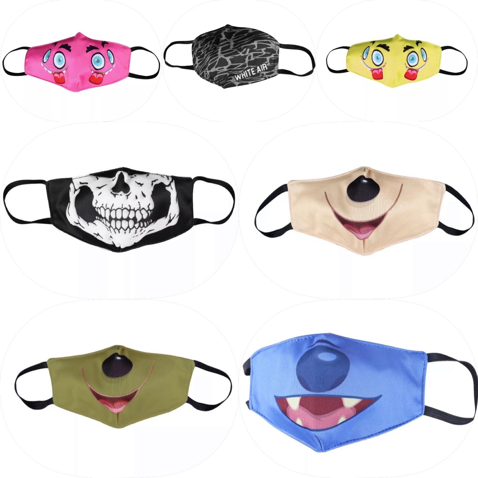 3X-4X Kids Face Mask Reusable Washable Cover Masks Cotton Cloth Youth Boys Girls gallery