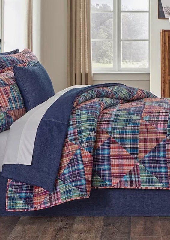 NWT Cremieux Blake Patchwork Full/Queen Quilt & Shams Set 3pc gallery