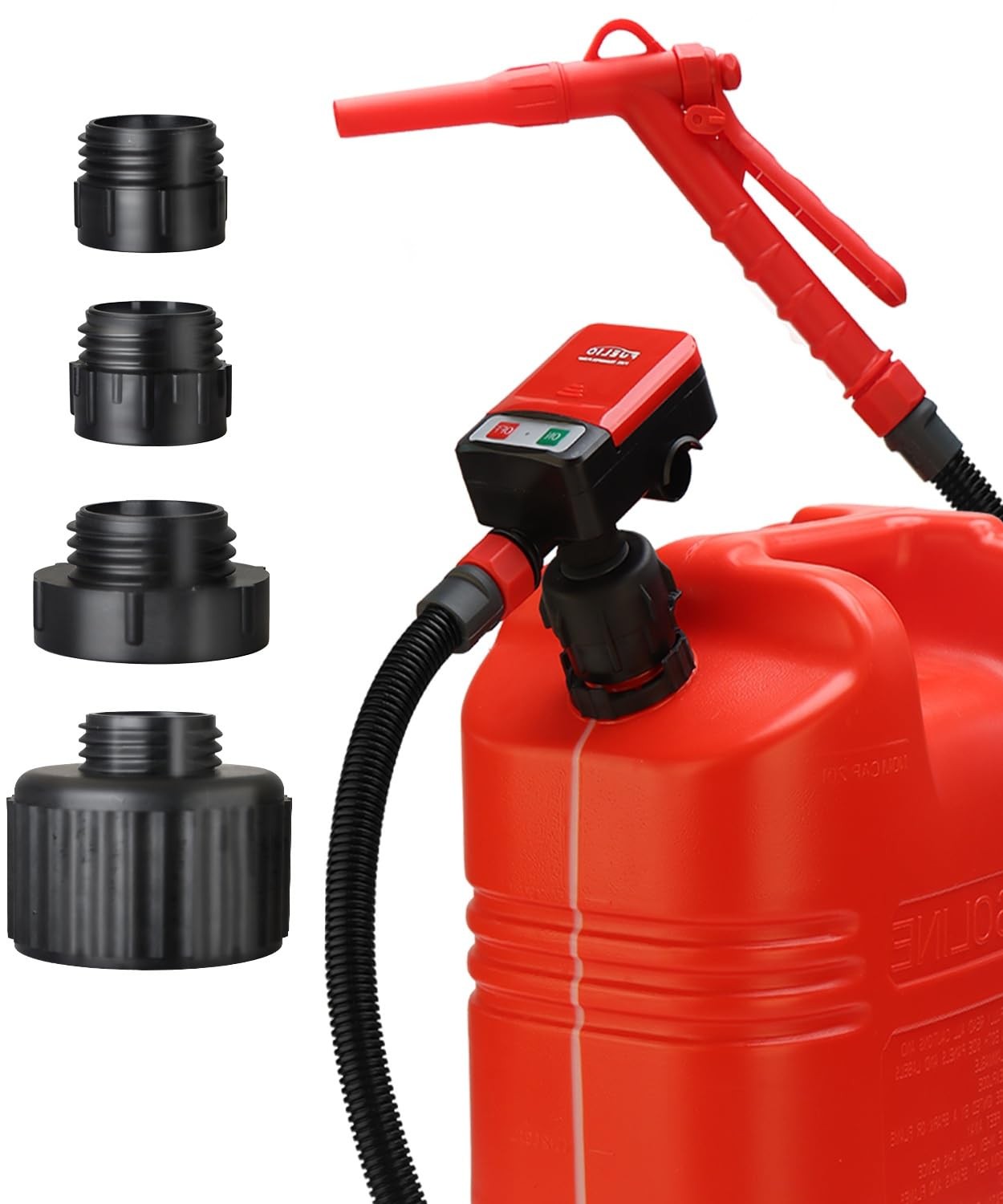 FUELIO Fuel Transfer Pump Battery Powered with Nozzle - Gas Pump For 5 Gallon... gallery