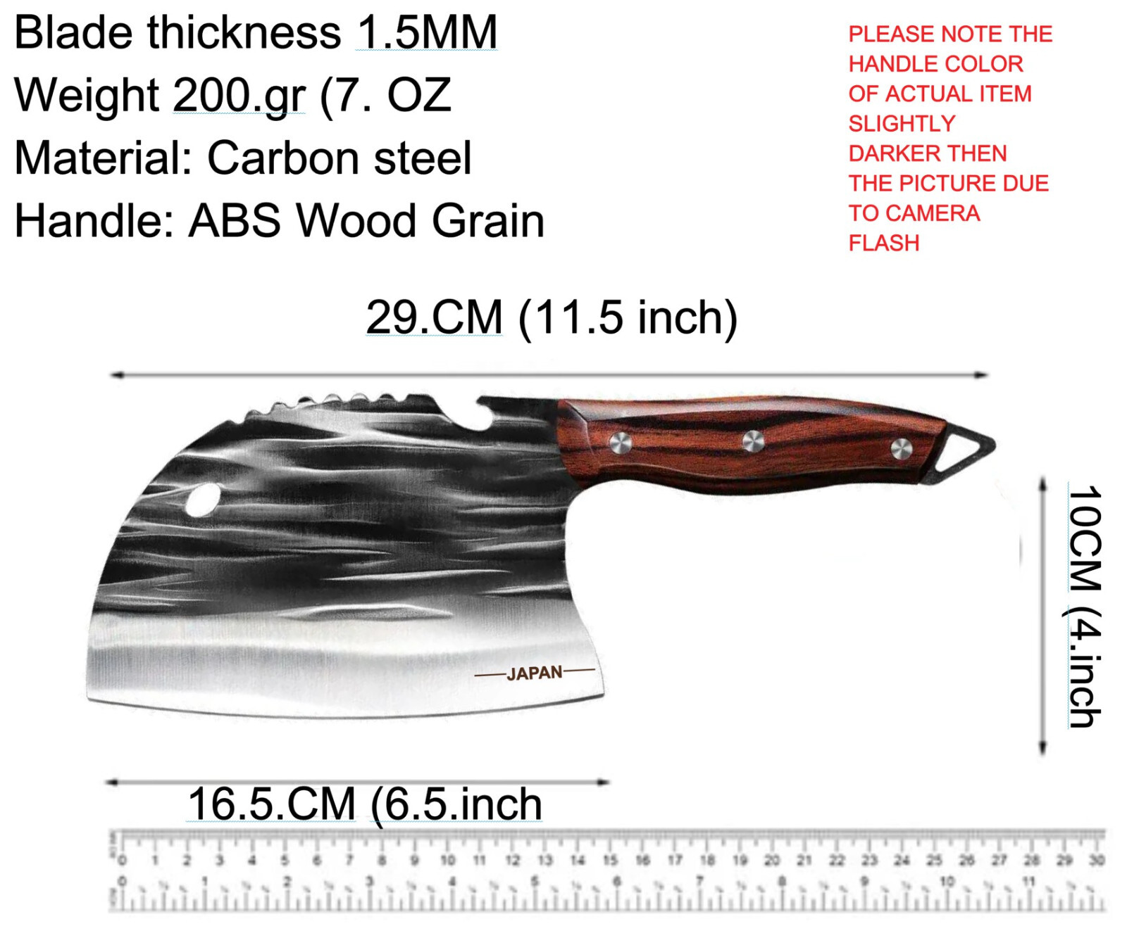 Viking knife Asian Kitchen Knife Butcher Chef Boning knife Cleaver Chopping Meat gallery