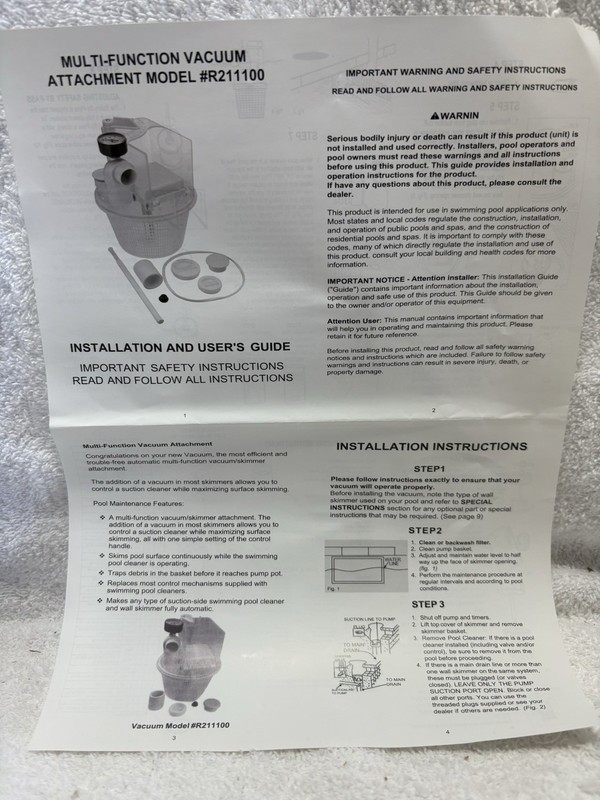 R211100 Vac-Mate Multi-Function Skimmer Attachment gallery