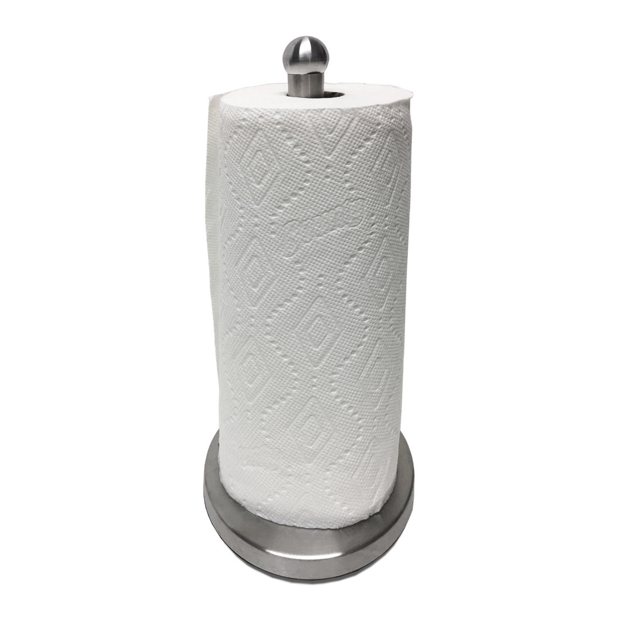 Paper Towel Holder Anti-Slip Base Round Knob Stainless Steel Freestanding gallery