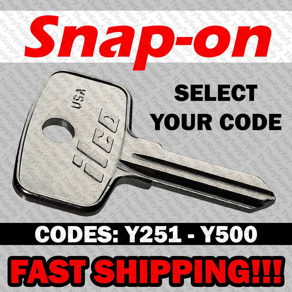 Snap on Tool Box Key Replacement Cut to your Code Y251 - Y500 gallery
