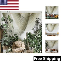 Stunning Handmade Macrame Wall Hanging – Moss Green Dip Dyed Ombre 57″ W x 39″ L
