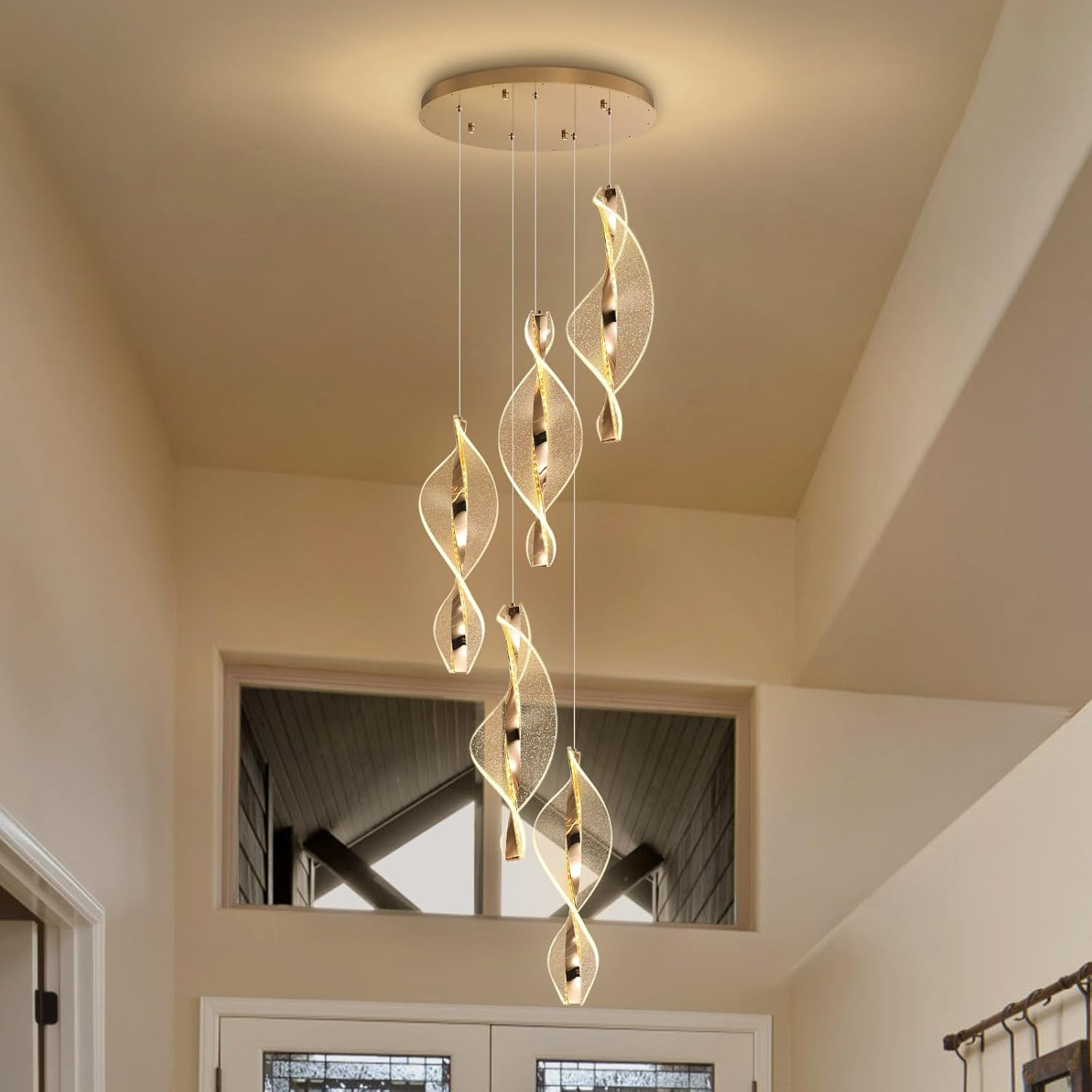 5 Lights Modern Pendant Lighting LED Dimmable Chandelier for Kitchen Island Dini gallery
