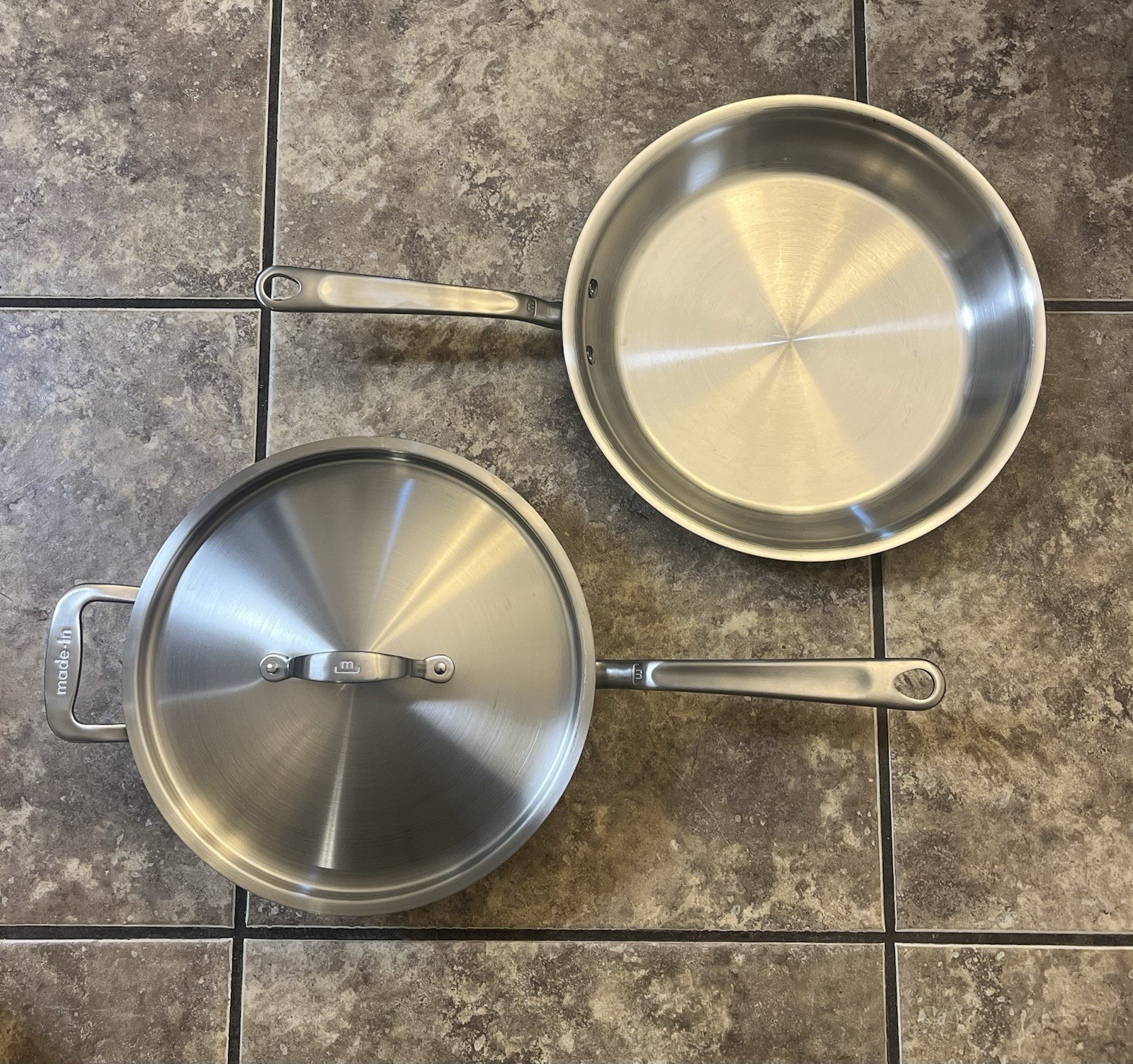 Made In Cookware Stainless Clad Saucier Pot 5QT & 12in Fraying Pan Made-In Italy gallery