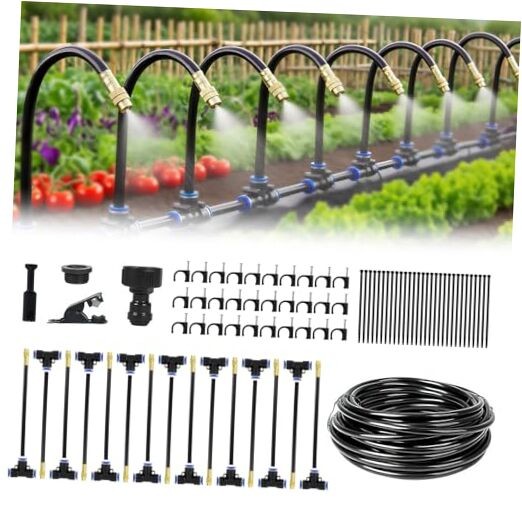 Automatic Drip Irrigation Kit - with Tool-Free Quick Connectors, 15 Copper 50FT gallery