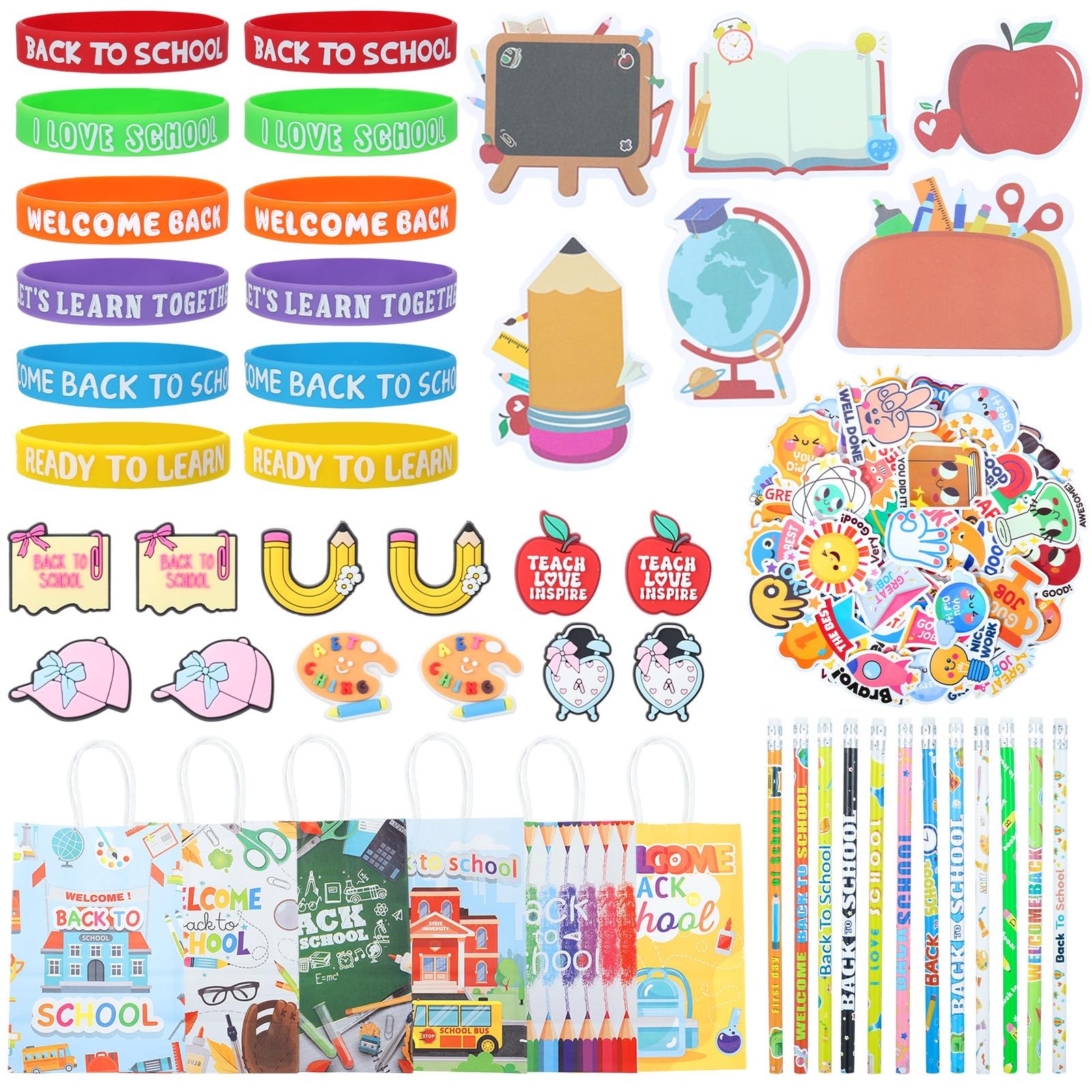 98 Pcs Back to School Stationery Set for Kids Includes Pencils Silicone Wrist... gallery