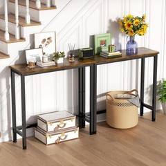 2 Pack Narrow Console Table, 29.5″ Small Entryway Table, Thin Hallway Table