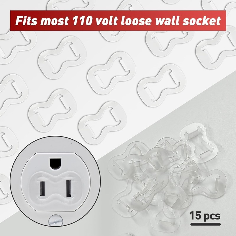 Durable 15-Pack Loose Outlet Fix Plug – Ensures Safe Power Connections, 110V gallery