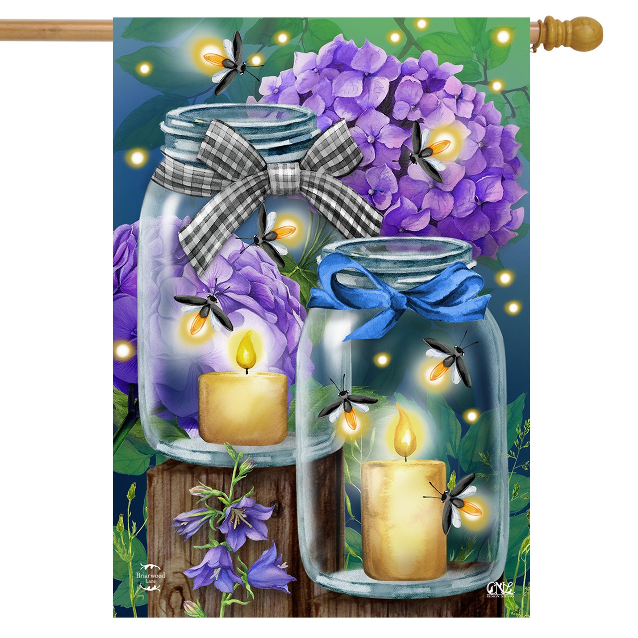 Briarwood Lane Fireflies Spring House Flag gallery