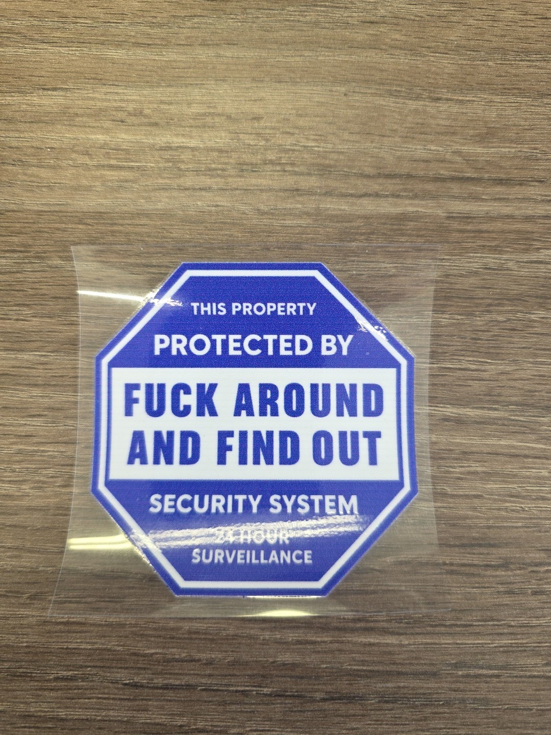 Security Warning Window UV DTF Decal Sticker Waterproof FAFO gallery