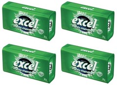 EXCEL, Spearmint Flavored Mints, 1 Tin, 34g (4 Pack)