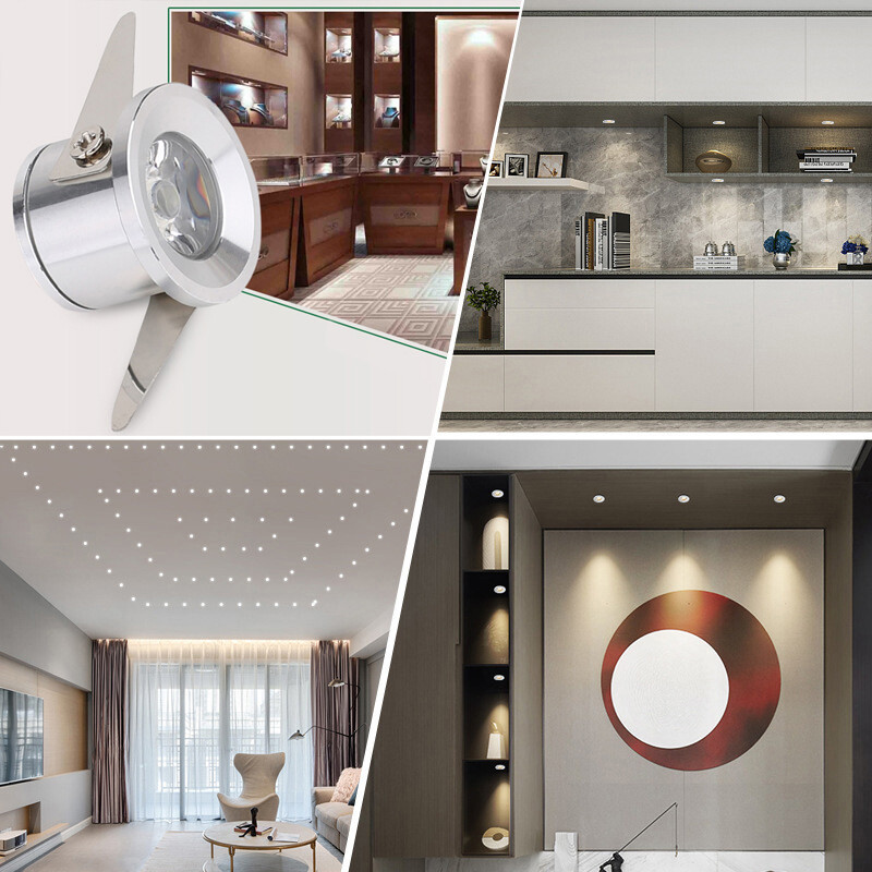 10/20PCS 1W Mini Recessed LED Ceiling Downlight Spot Light Lamp Cabinet 110-240V gallery
