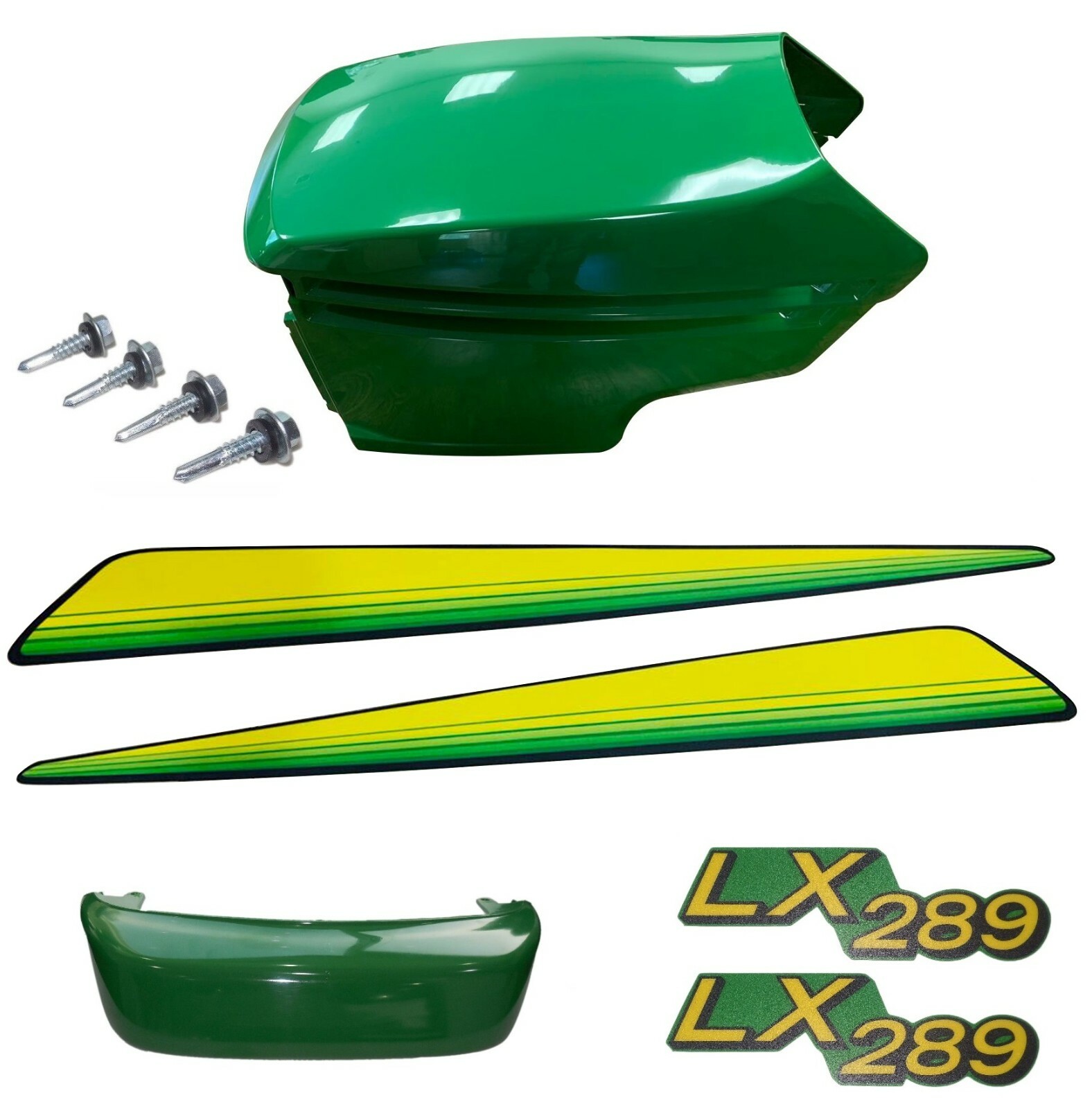 New Upper & Lower Hood/Bumper/LH&RH Stickers Fits John Deere LX289 gallery