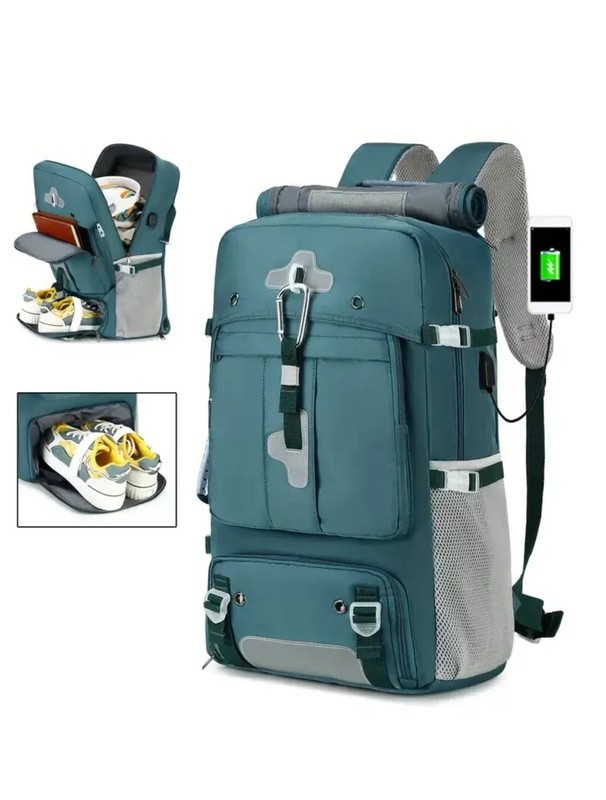 Light Blue Travel Backpack, Can Be Converted into a Shoulder Bag 2