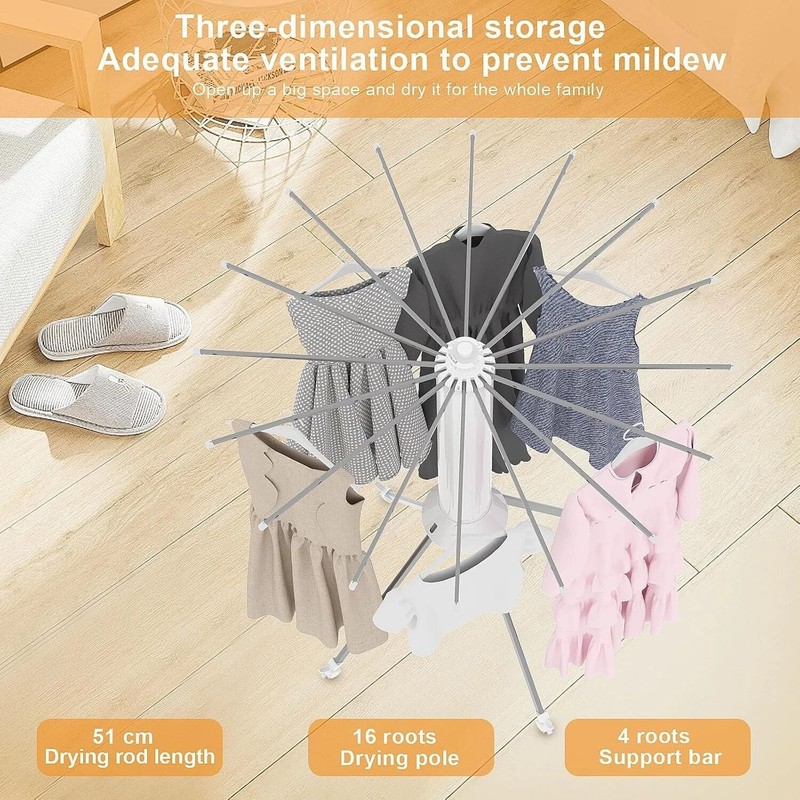 4-Legged Clothes Drying Rack Foldable, Portable Laundry Drying Rack gallery
