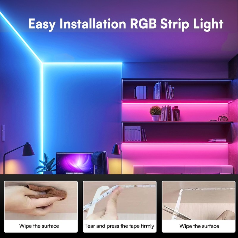 100Ft Smart Wifi Led Strip Light for Bedroom Work with Alexa and Google Color Ch gallery