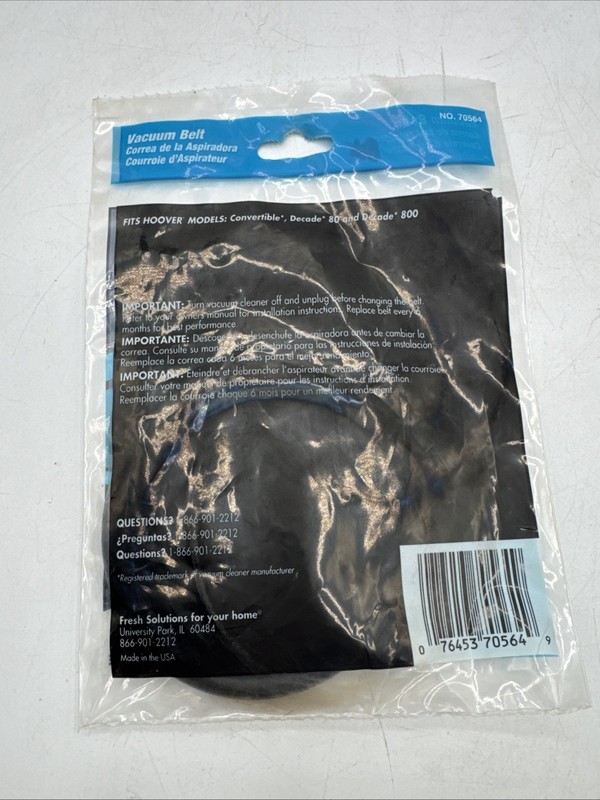 FRESH SOLUTIONS Hoover Style 048 Includes One Vacuum Belt #70564 gallery