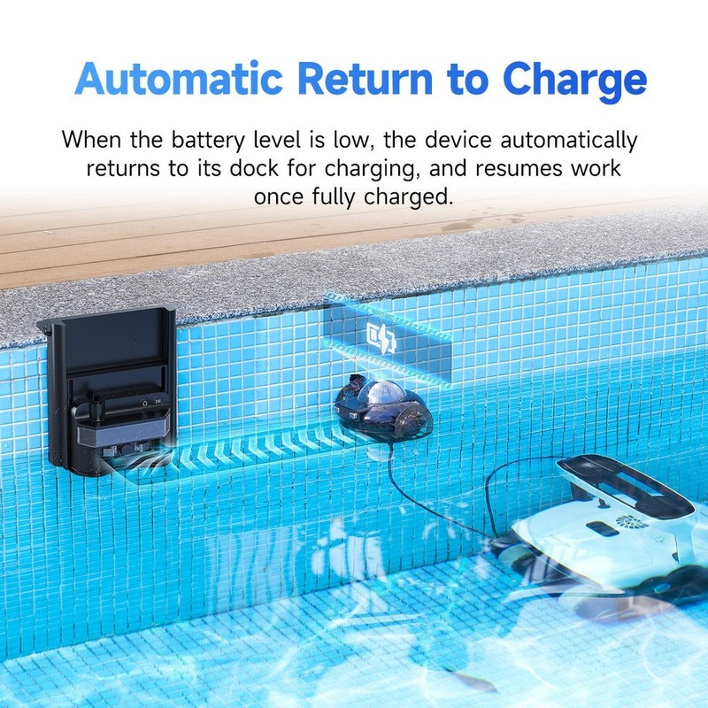 Lydsto P1 Max Robotic Pool Cleaner Wall Climbing, Automatic Charging gallery