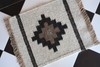 Rugmoda Cotton Ivory & Black Geometric 1.5x2 ft Entryway Doormat Rug gallery