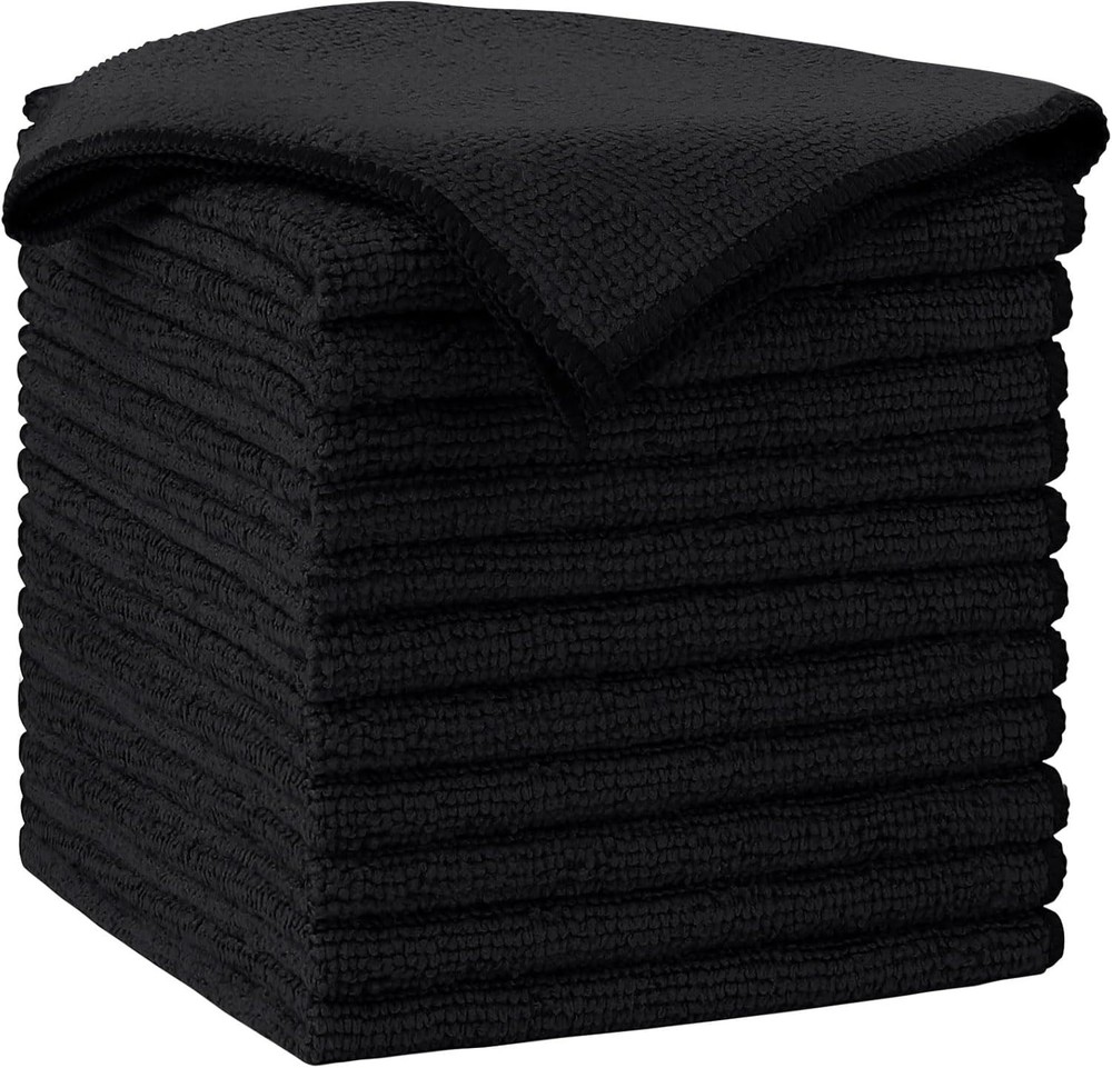 AIDEA 12 Pack Soft Microfiber Towels 12", Absorbent Streak-Free Rags