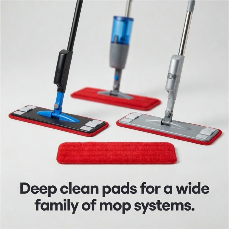PolyCare 18" Microfiber Mop Pad Machine Washable Poly Care - Single Replacement gallery