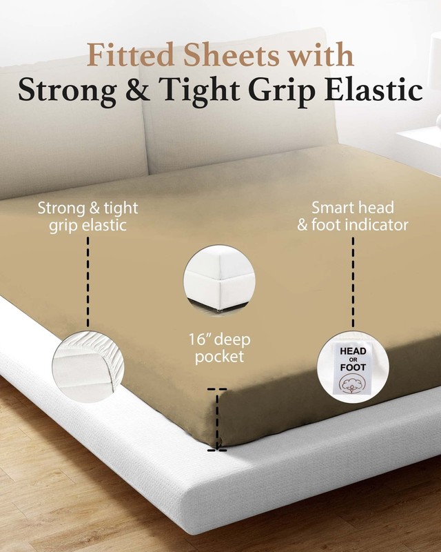 XL Twin Fitted Sheet Only - 800 TC Extra Long Fitted Twin Sheet 100% Egyptian... gallery
