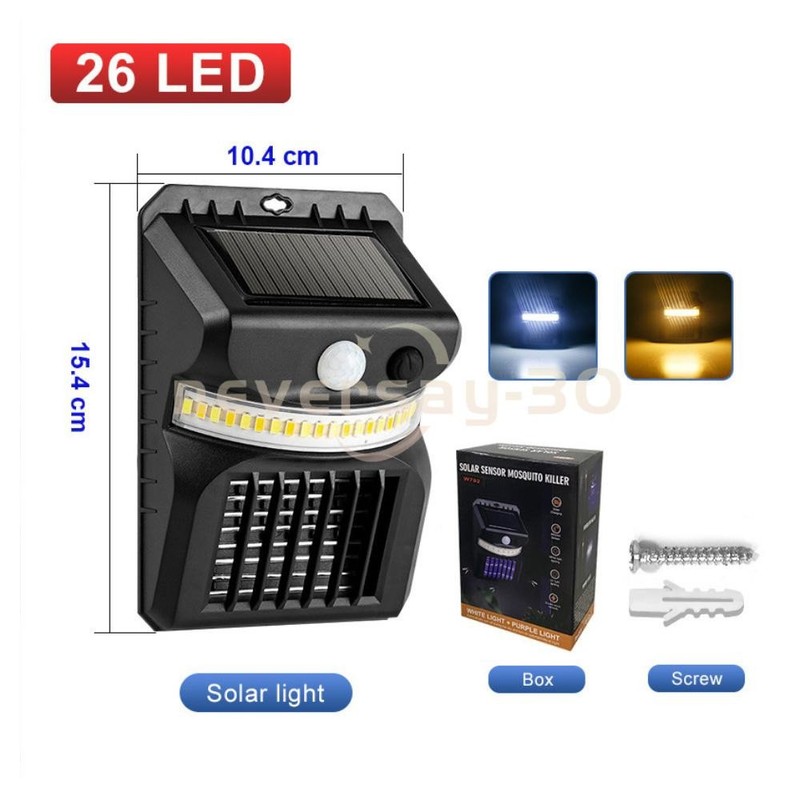 1-5 PACK Solar Powered LED Mosquito Fly Bug Insect Zapper Killer Trap Lamp Light gallery