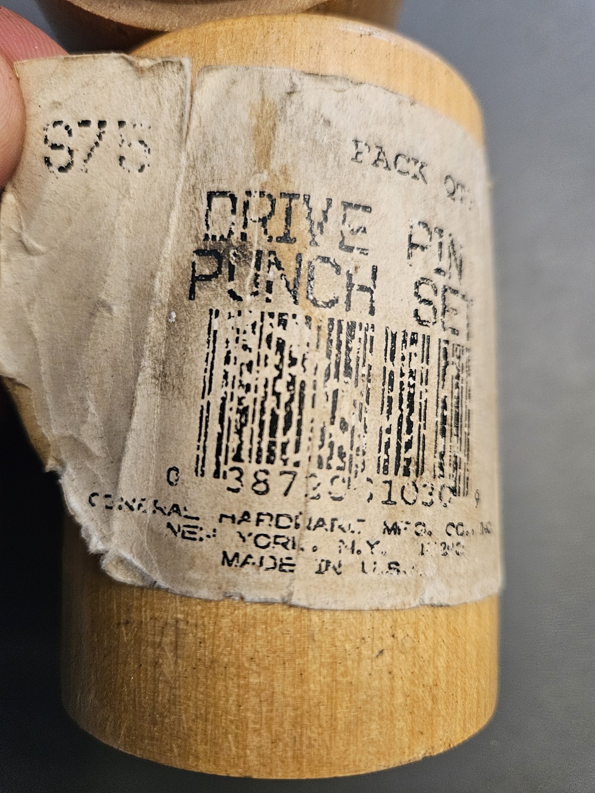 GENERAL TOOLS NO. S-75 7 PIECE DRIVE PIN PUNCHES IN WOOD BOX 1/16" - 5/16" USA gallery