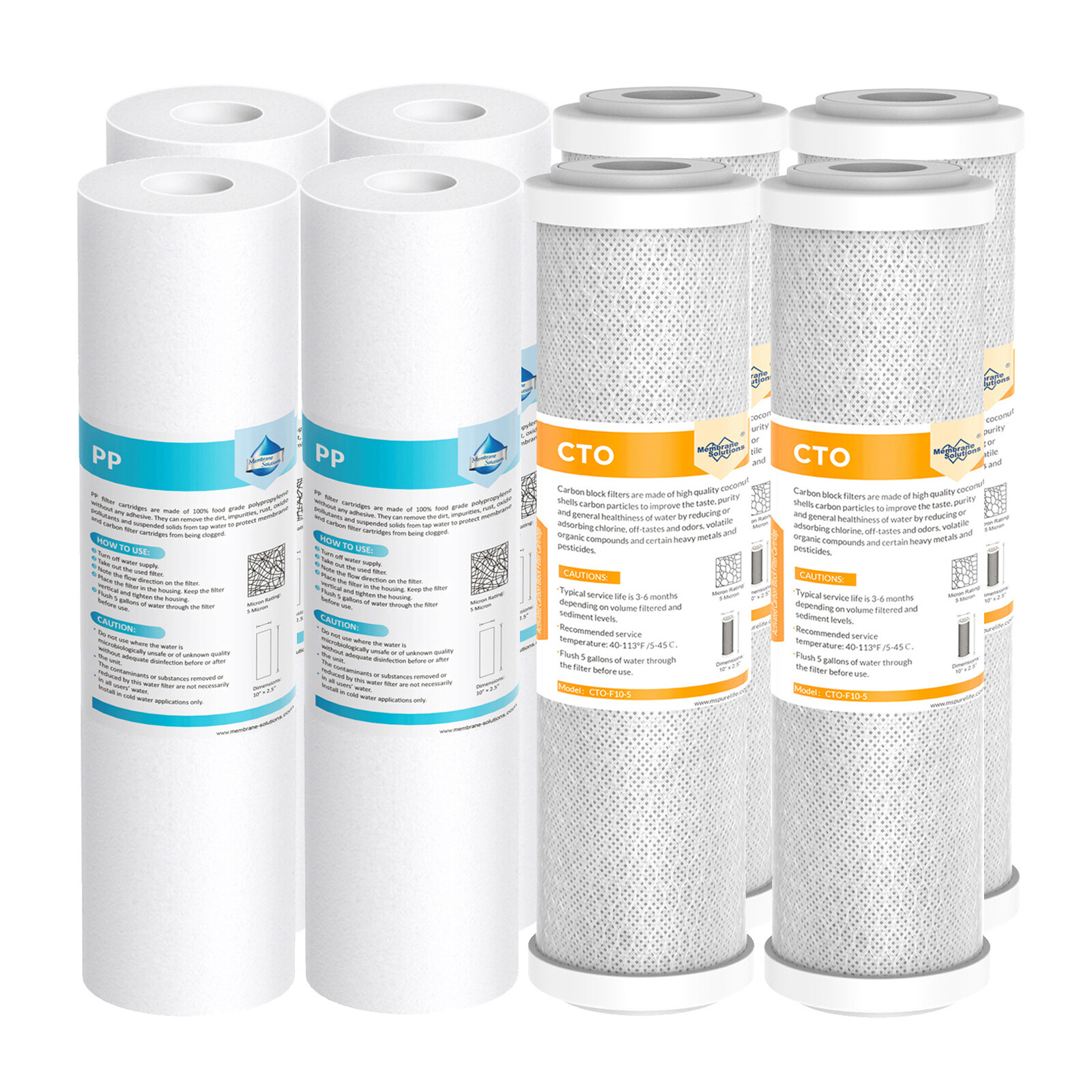 1-4Pack 2-Stage RO System 10x2.5" Sediment Carbon Block Water Filter Whole House gallery