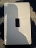 Lutron (6) 1-Gang Toggle Wall Plate (1) 2- Gang No Visible Screws White Color gallery