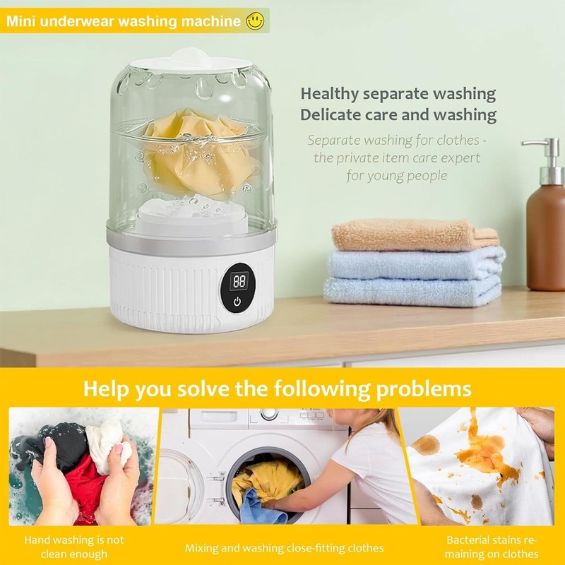 Portable Washing Machine Mini Washer Foldable Washer and Spin Dryer Small Travel gallery