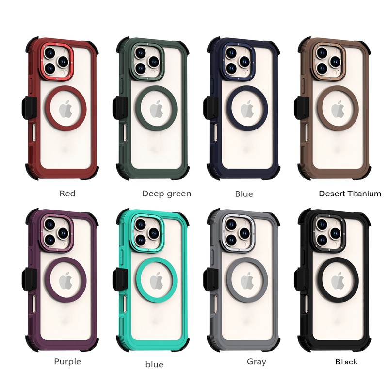 For iPhone 17 Pro Max 16 15 14 13 12 Heavy Duty Mag Safe Case Belt Clip Defender gallery