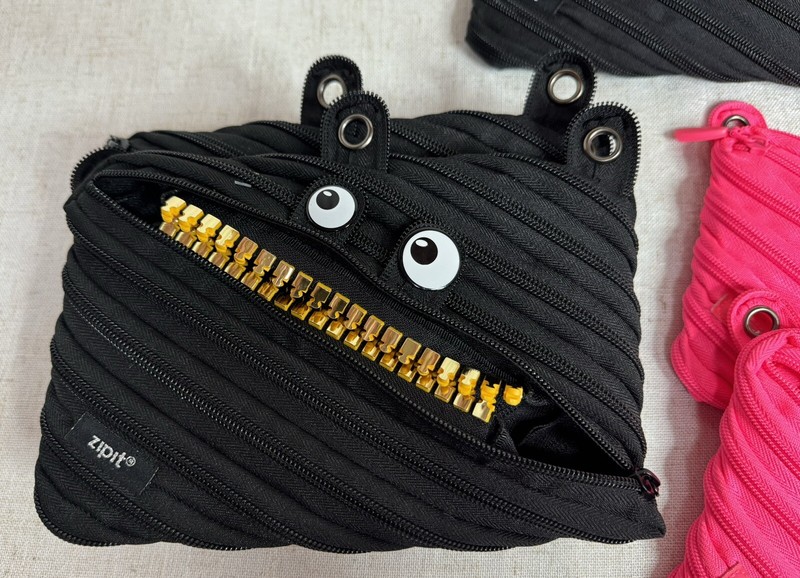 Grillz ZIPIT Monster Pencil Case 3 Ring Pouch Bag LOT 10 Teacher Fidget Zipper gallery