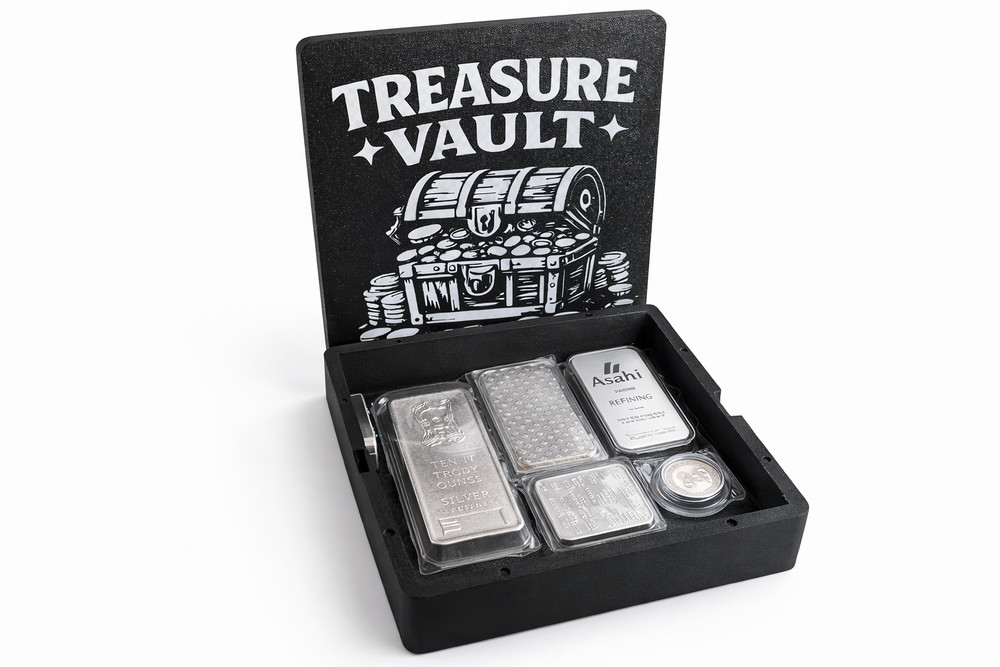 Treasure Vault Bullion Storage Box | Silver & Gold Bar Case Custom