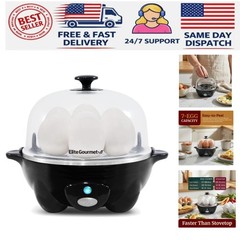 Compact Electric Egg Cooker – Boil 7 Eggs, Easy-Peel, Auto Shut-Off with Recipes