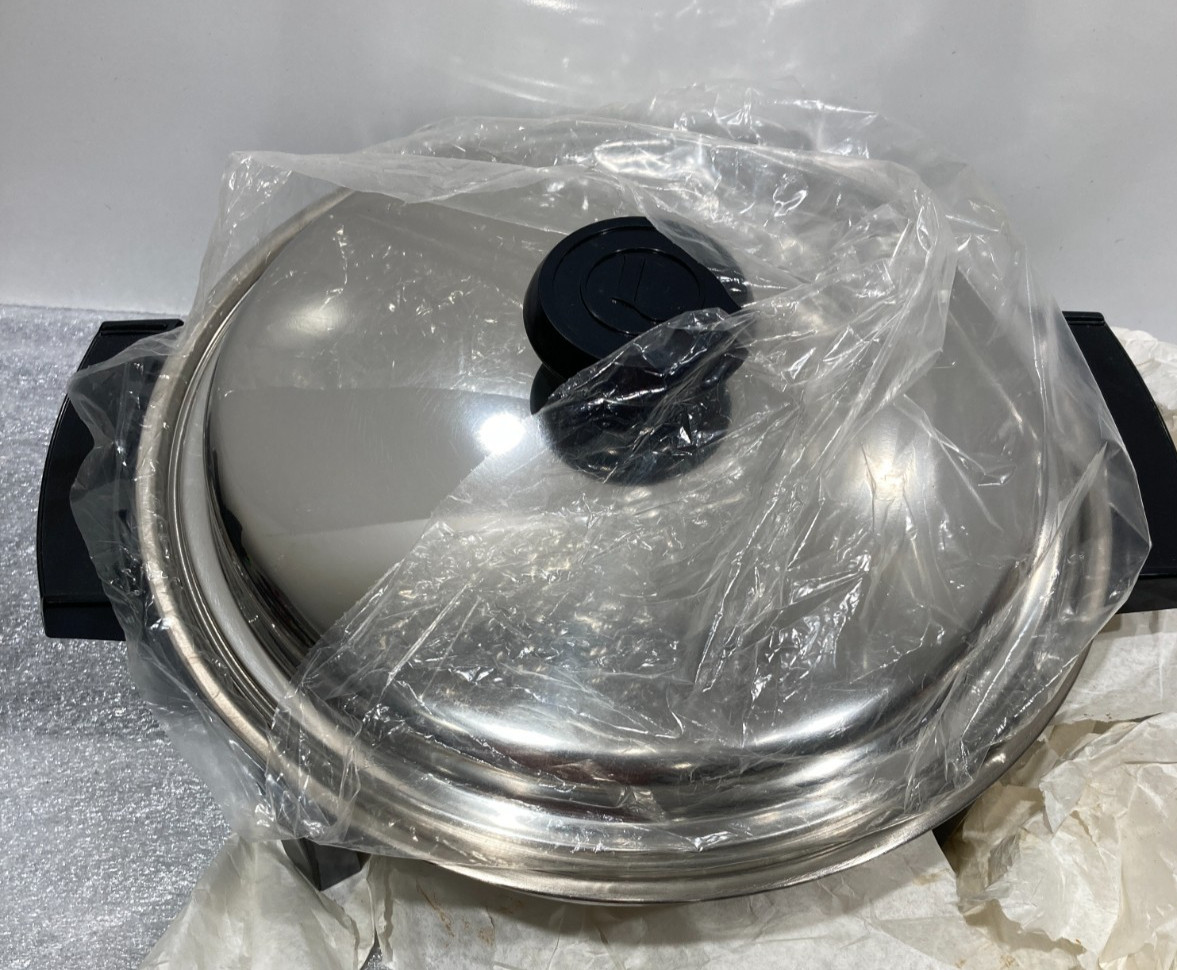UNUSED LIFETIME 12" Custom Designed Liquid Core Electric Skillet USA gallery