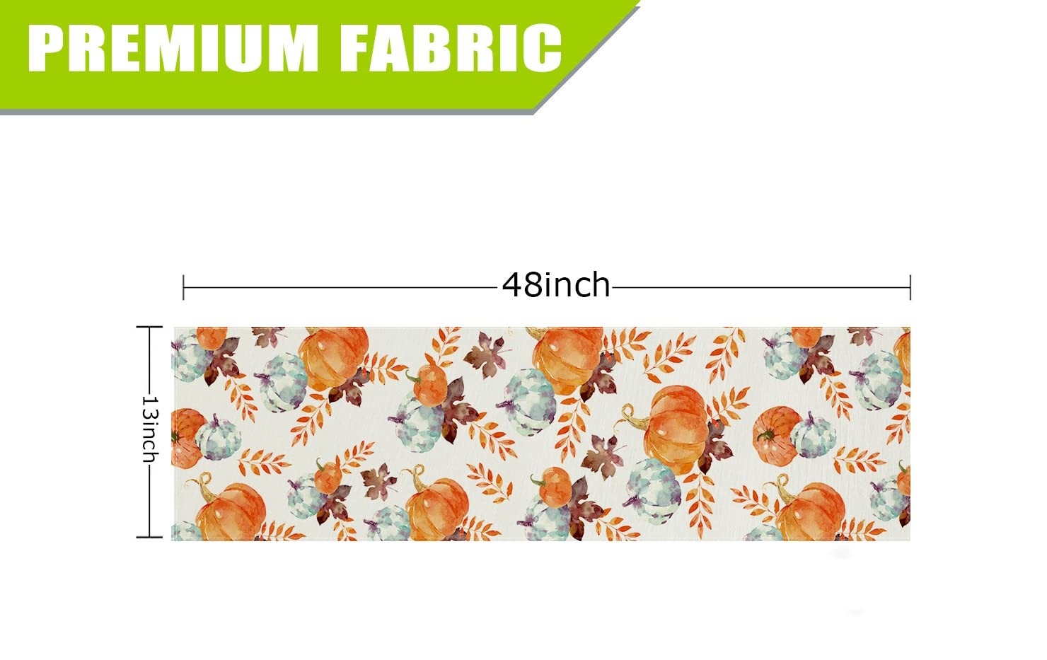 Fall Table Runner Leaf Berry Autumn Harvest Thanksgiving Decor 13x48 Inch gallery