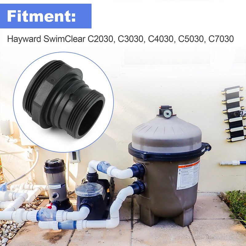 Replacement Bulkhead Fitting 2 X 2-1/2" CX3035F for Hayward SwimClear C2030 gallery