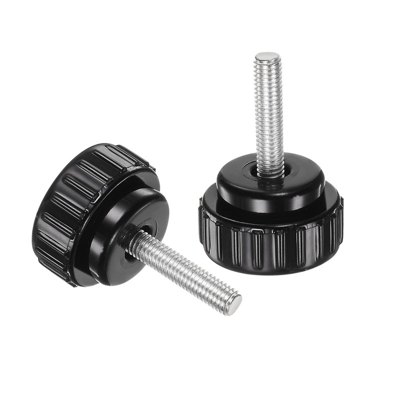 12pcs Knurled Clamping Knobs M5 x 20mm Zinc Plated Carbon Steel Thread 25mm Head gallery
