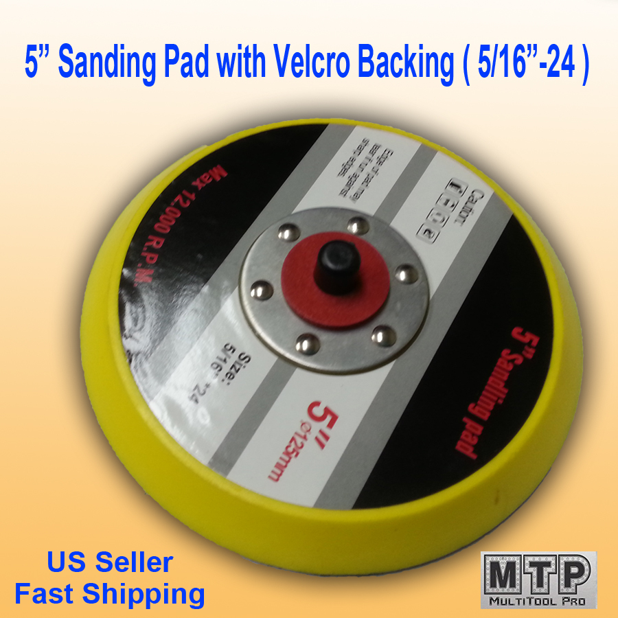 2x 5" Hook & Loop Sanding Pad 5/16 24 TPI Thread DA Sander Grinder Polishing Air gallery