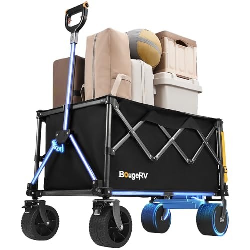 Electric Utility Wagon Foldable Power Camper trolly Cart w/133Wh Battery 440 lbs gallery