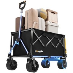 Electric Utility Wagon Foldable Power Camper trolly Cart w/133Wh Battery 440 lbs