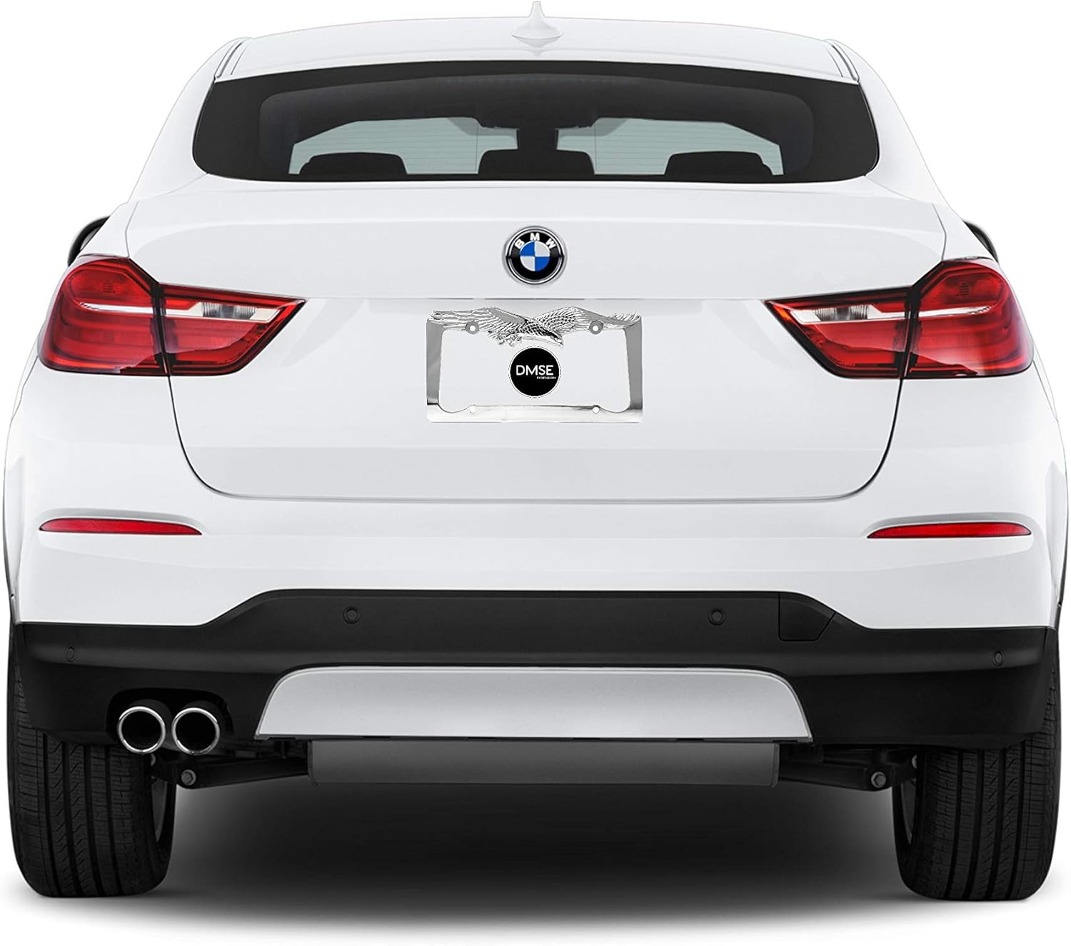 Universal Metal License Plate Frame Cool Decorative Design for An Color: Black gallery