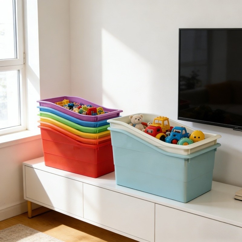 12/6pcs Stackable Colored Plastic Storage Boxes | Office Document Organizer gallery