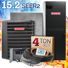 4 Ton Goodman Heat Pump Split System R32 Central Air Conditioner – 15.2 SEER2 AC