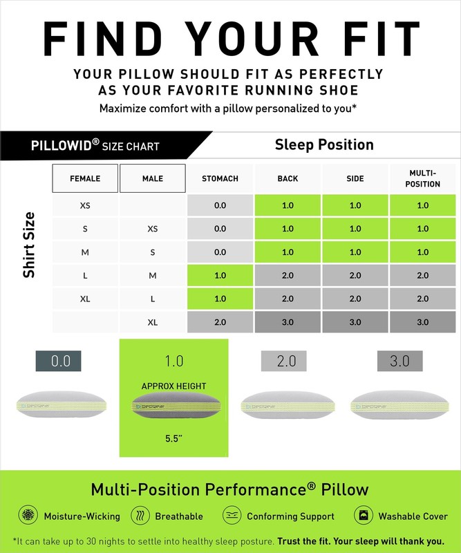 Multi-Position Performance Pillow, Medium Soft Cooling Pillow for Back, Side ... gallery