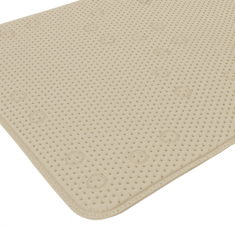 Soft Waffle Cushioned Spa Quality Bathroom Shower Tub Bath Mat Anti-Slip Beige gallery