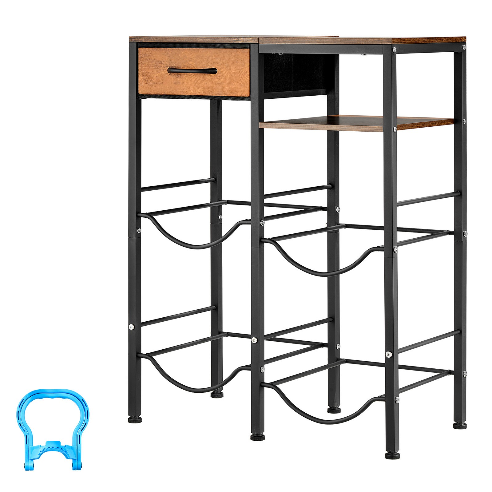 Uimoso 4-Tier Water Bottle Rack with Shelf Drawer for Storing 4 Large Jugs gallery